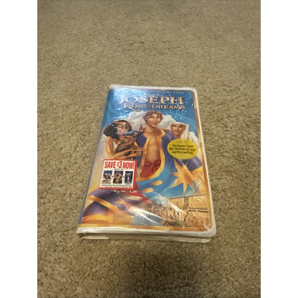 NEW JOSEPH KING OF DREAMS SEALED VHS DREAMWORKS. Vintage VCR Tape